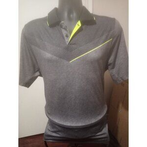 Nike Golf Tour Performance Polo Shirt Adult Mens Medium Gray Green Short Sleeve